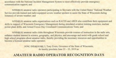 Amateur Radio Operator Recognition Days